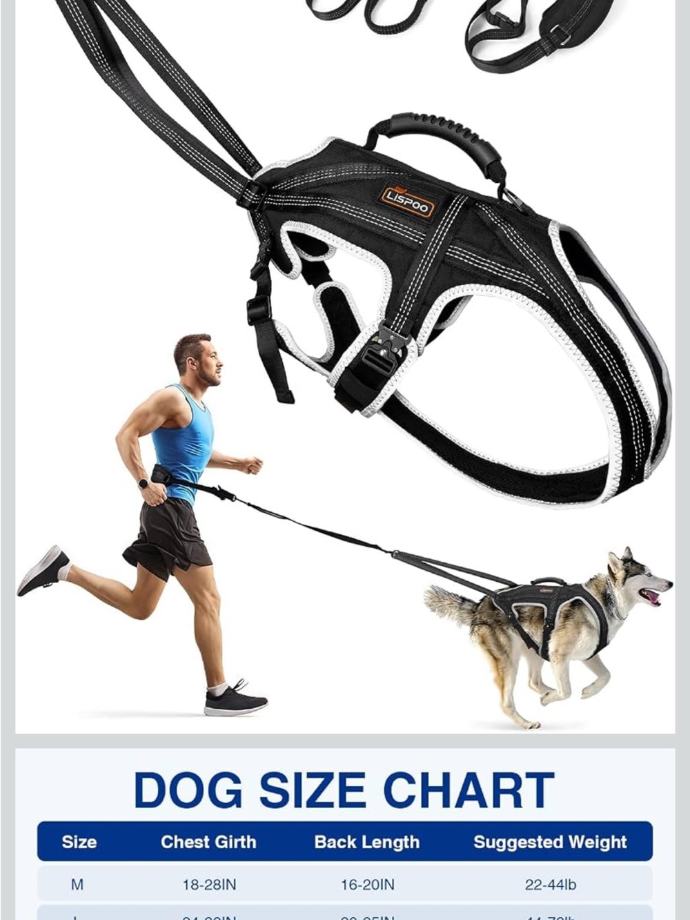 Black No-Pull Reflective Dog Harness with Handle